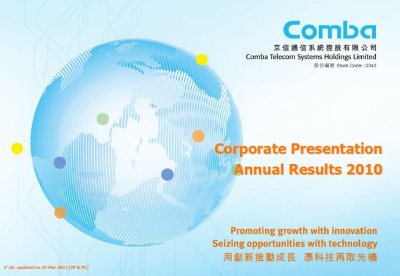 2010 Annual Results Presentation